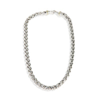 Yellow Gold & Sterling Silver  Wheat Chain Necklace