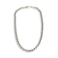 Yellow Gold & Sterling Silver  Wheat Chain Necklace