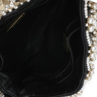 Chanel Black Gold Metal Pearl Embellished Mini Flap Bag Handbag ad1