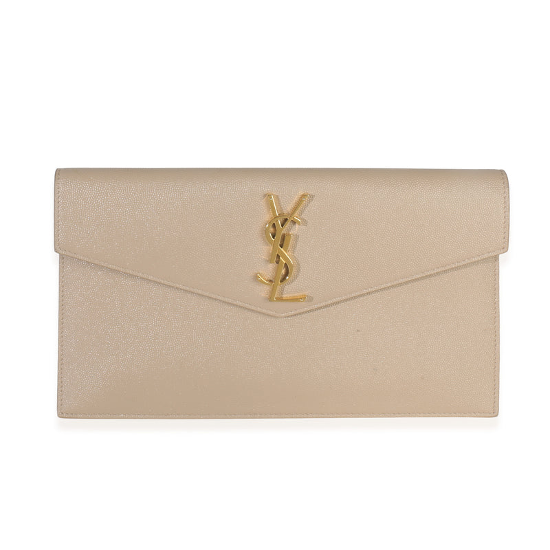 Dark Beige Grain De Poudre Uptown Pouch