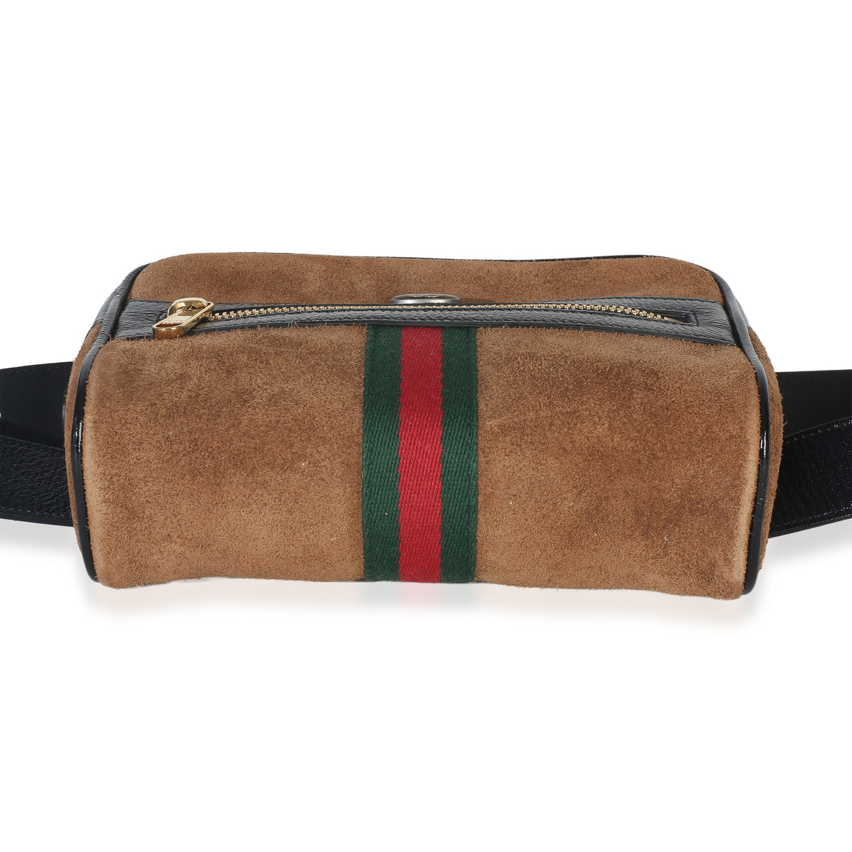 Brown Suede Small Ophidia Belt Bag