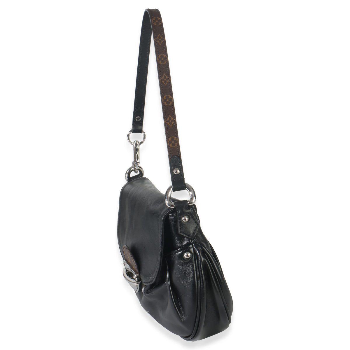 Louis Vuitton Black Lambskin Monogram Sunset Vibe Handbag sv