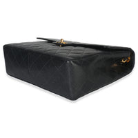 Vintage 24K Black Quilted Caviar Jumbo Single Flap Bag