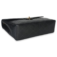 Vintage 24K Black Quilted Caviar Jumbo Single Flap Bag