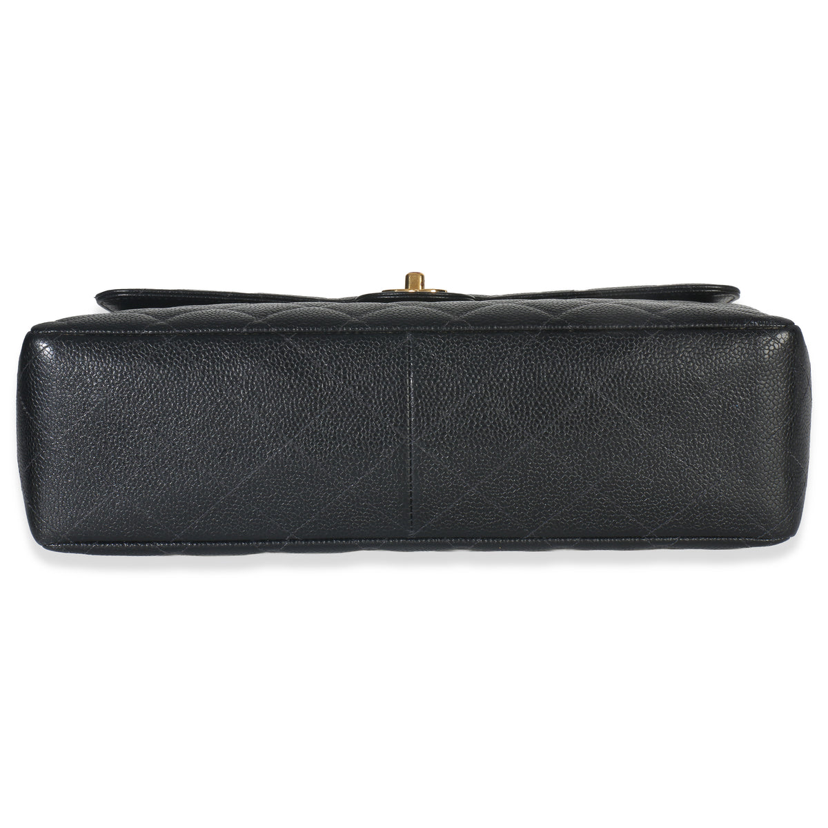 Vintage 24K Black Quilted Caviar Jumbo Single Flap Bag