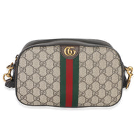 Beige GG Supreme Canvas Dollar Calfskin Web Ophidia Small Crossbody