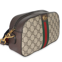 Beige GG Supreme Canvas Dollar Calfskin Web Ophidia Small Crossbody