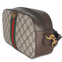 Beige GG Supreme Canvas Dollar Calfskin Web Ophidia Small Crossbody