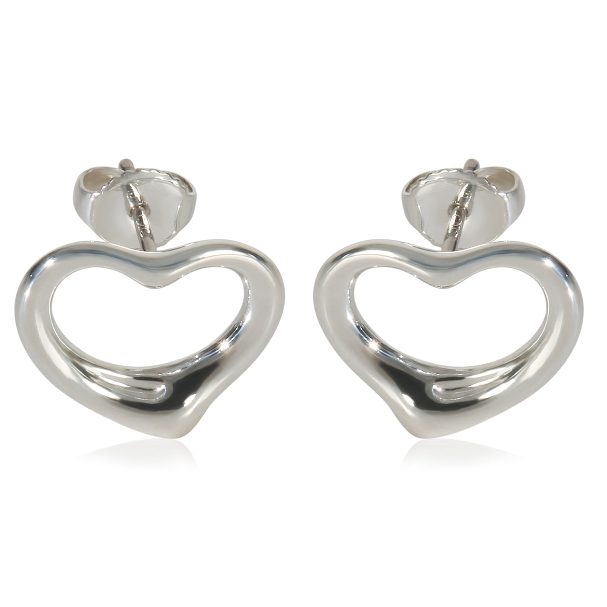 Sterling Silver  Elsa Peretti Open Heart Earrings