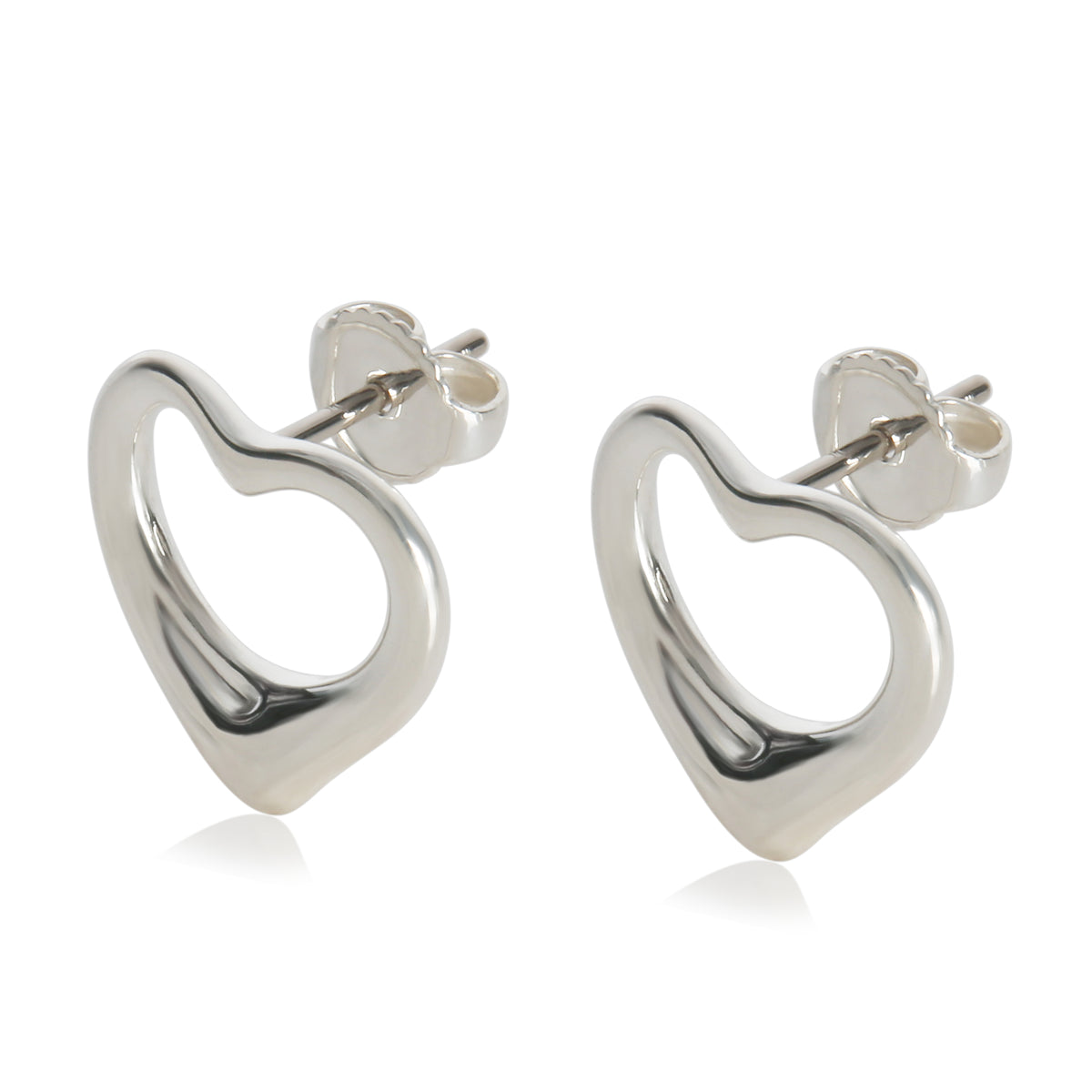 Sterling Silver  Elsa Peretti Open Heart Earrings