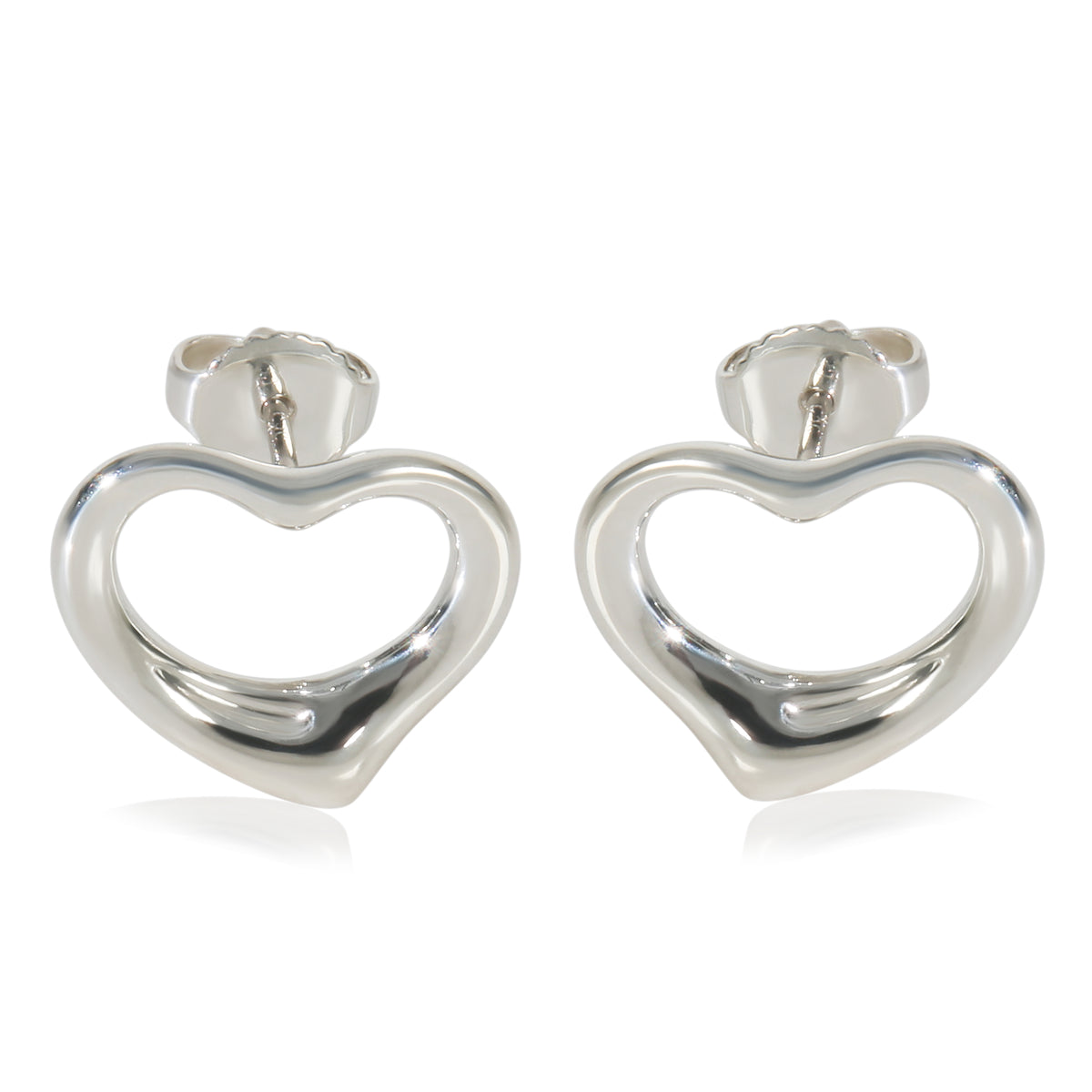 Sterling Silver  Elsa Peretti Open Heart Earrings