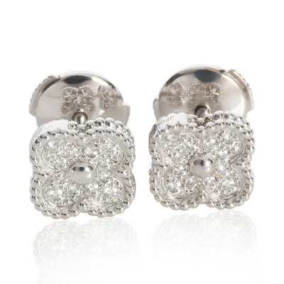 White Gold Diamond Sweet Alhambra Earrings
