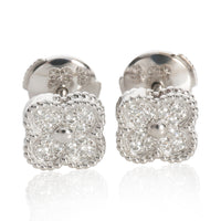 White Gold Diamond Sweet Alhambra Earrings