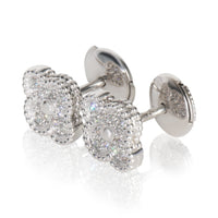 White Gold Diamond Sweet Alhambra Earrings