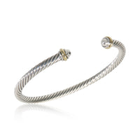 Yellow Gold & Sterling Silver  Cable Classic Bracelet
