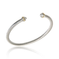 Yellow Gold & Sterling Silver  Cable Classic Bracelet