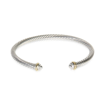 Yellow Gold & Sterling Silver  Cable Classic Bracelet