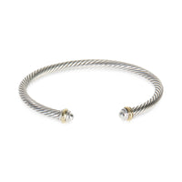 Yellow Gold & Sterling Silver  Cable Classic Bracelet
