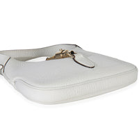 Gucci White Grained Leather Small Jackie Hobo Handbag clasp