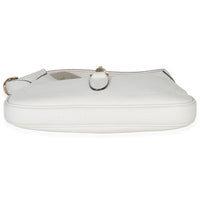 Gucci White Grained Leather Small Jackie Hobo Handbag stamp