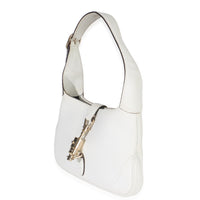 Gucci White Grained Leather Small Jackie Hobo Handbag sv
