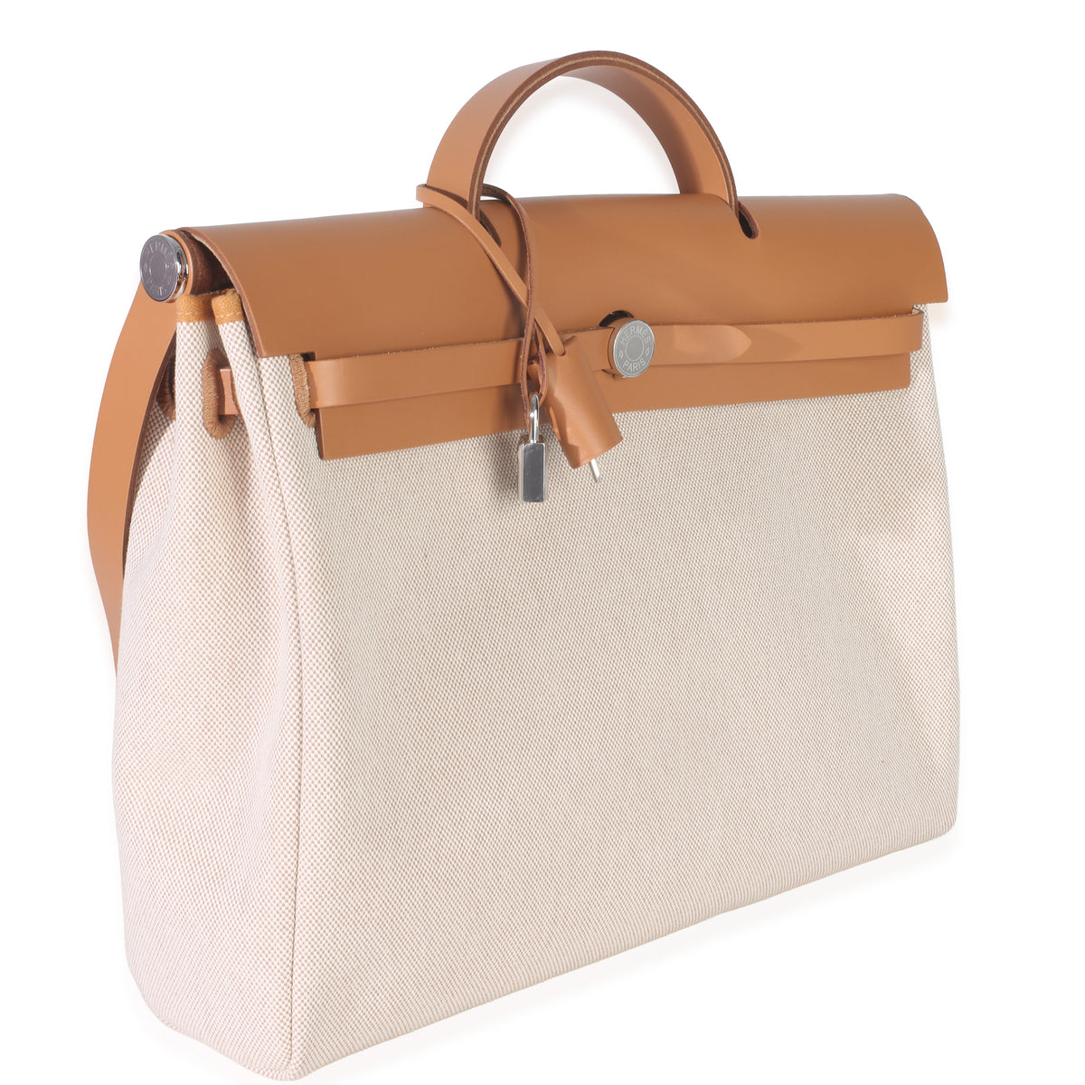 Ecru Beige Naturel Sable Toile Criss Viking Herbag Messenger 39 PHW