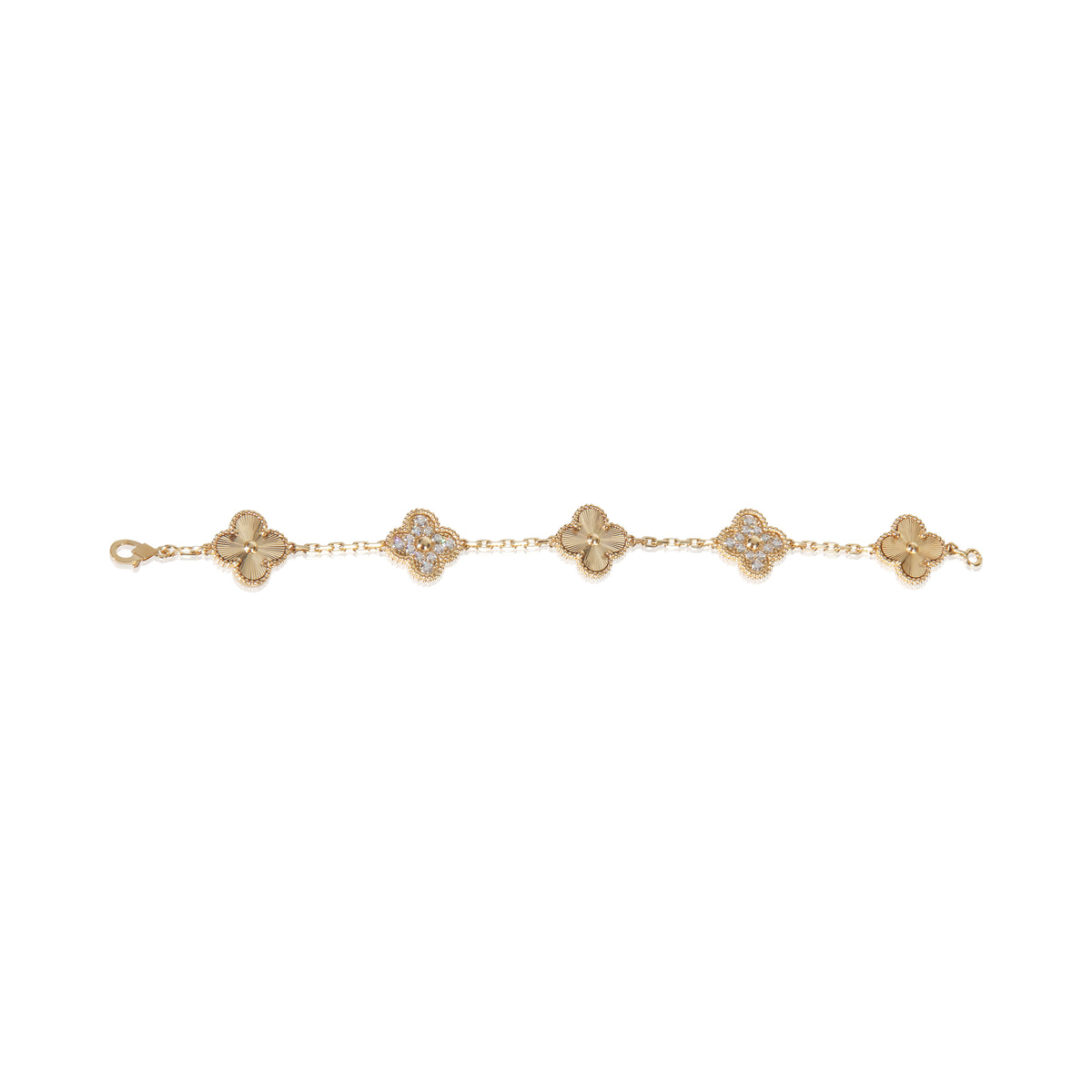 Yellow Gold Diamond Vintage Alhambra Bracelet