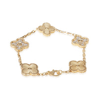 Yellow Gold Diamond Vintage Alhambra Bracelet