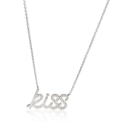 Tiffany & Co. White Gold Diamond Paloma Picasso Graffiti Kiss Pendant fv
