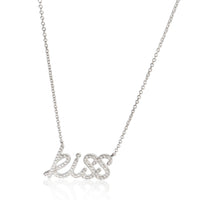 Tiffany & Co. White Gold Diamond Paloma Picasso Graffiti Kiss Pendant fv