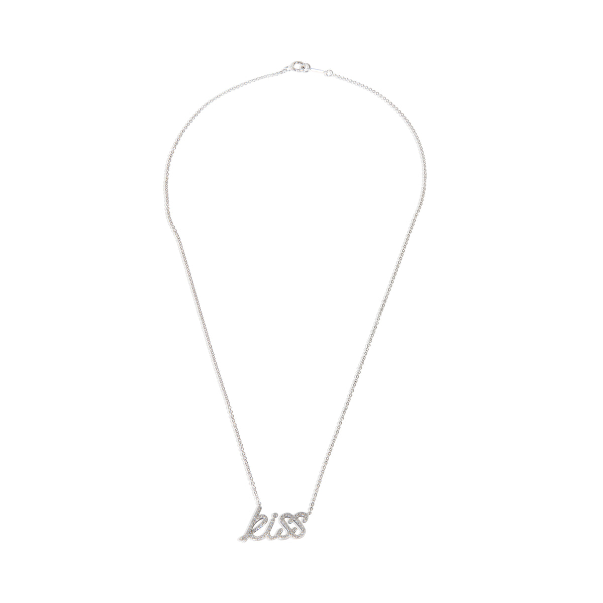 Tiffany & Co. White Gold Diamond Paloma Picasso Graffiti Kiss Pendant pv
