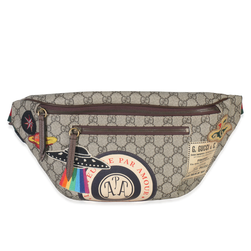 Beige New Acero GG Supreme Monogram Courrier Belt Bag