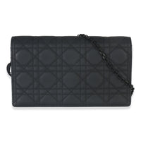 Black Ultramatte Lambskin Lady Dior Pouch Clutch