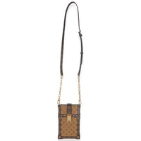 Louis Vuitton Monogram Reverse Canvas Vertical Trunk Pochette Handbag av