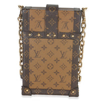 Louis Vuitton Monogram Reverse Canvas Vertical Trunk Pochette Handbag bv