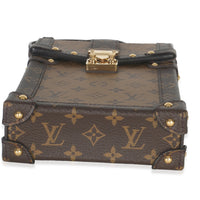 Louis Vuitton Monogram Reverse Canvas Vertical Trunk Pochette Handbag stamp