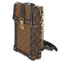 Louis Vuitton Monogram Reverse Canvas Vertical Trunk Pochette Handbag sv