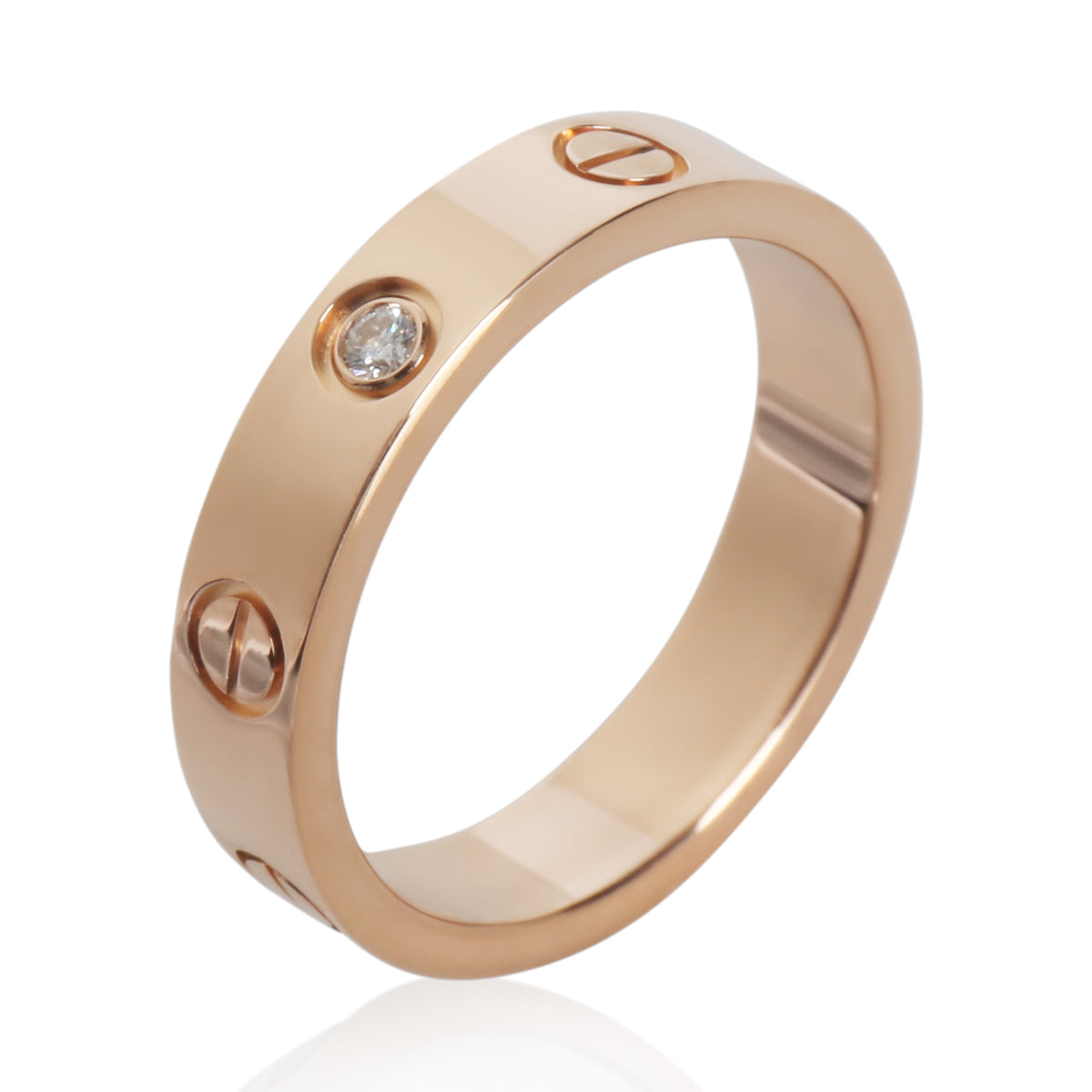 Rose Gold Diamond Small Model Love Ring