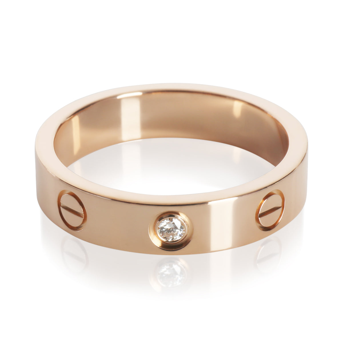 Rose Gold Diamond Small Model Love Ring