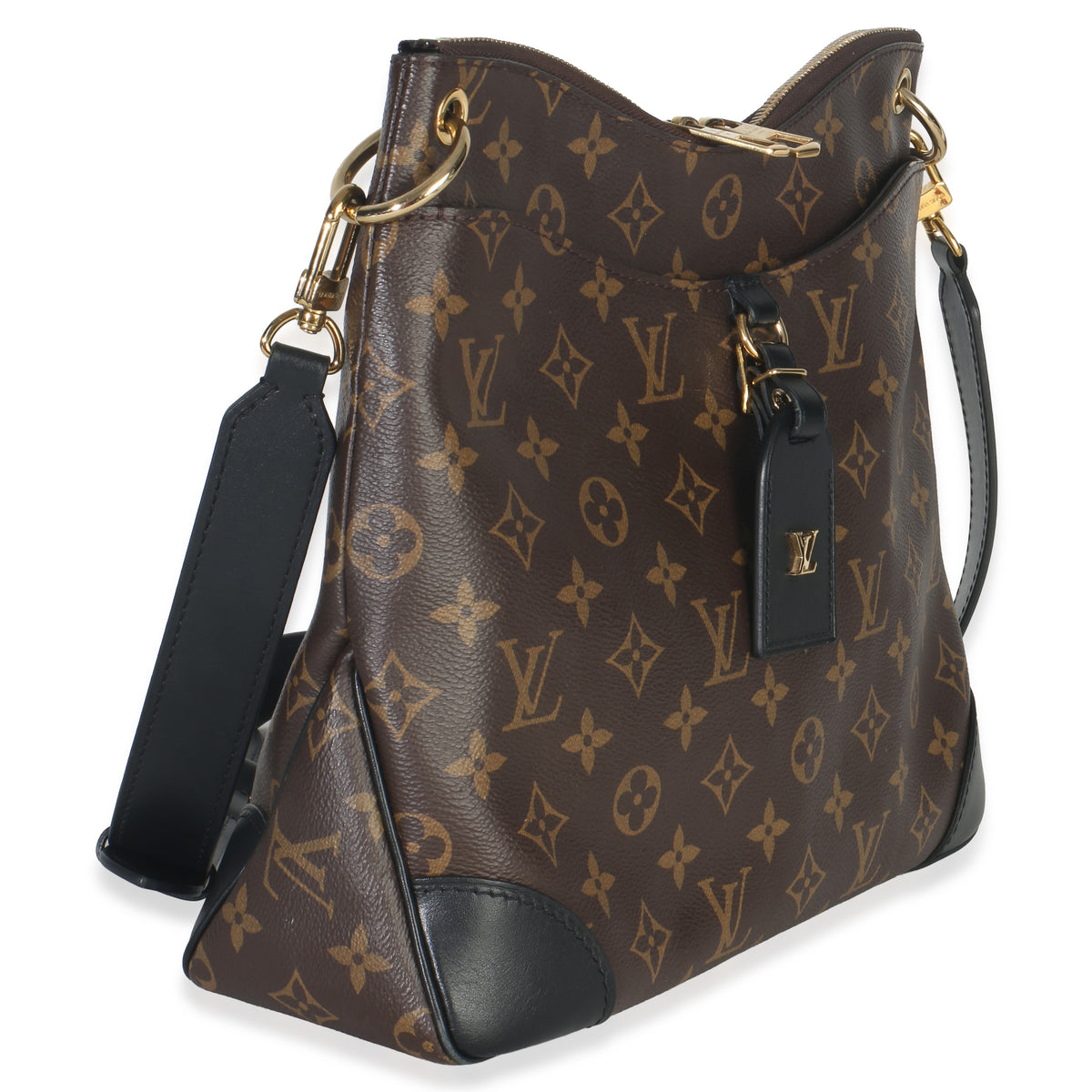 Black Monogram Canvas Odeon MM