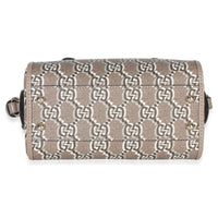 Gucci Taupe GG Shadow Monogram Super Mini Ophidia Bowler Bag Handbag stamp