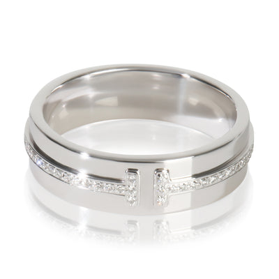 Tiffany & Co. White Gold Diamond Tiffany T Wide Ring fv