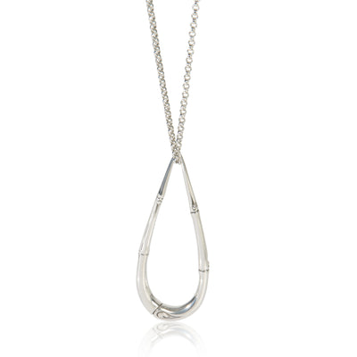 John Hardy Sterling Silver  Bamboo Teardrop Pendant fv