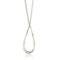 John Hardy Sterling Silver  Bamboo Teardrop Pendant fv