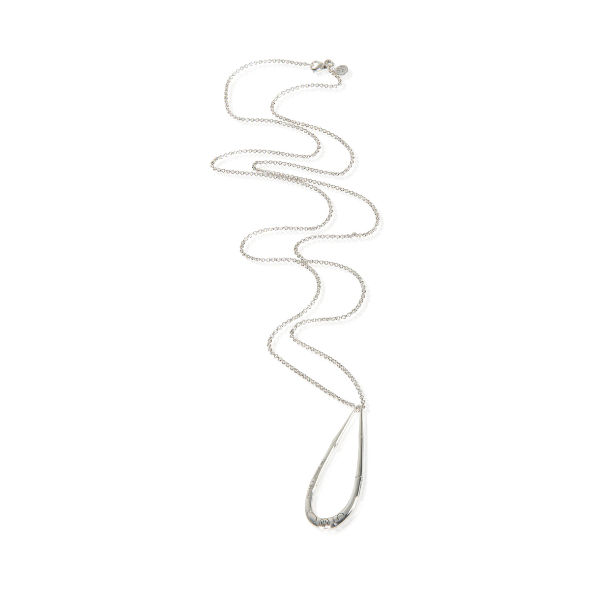 John Hardy Sterling Silver  Bamboo Teardrop Pendant pv