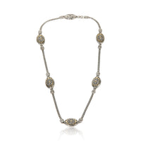 John Hardy Yellow Gold & Sterling Silver  Dot Station Necklace pv