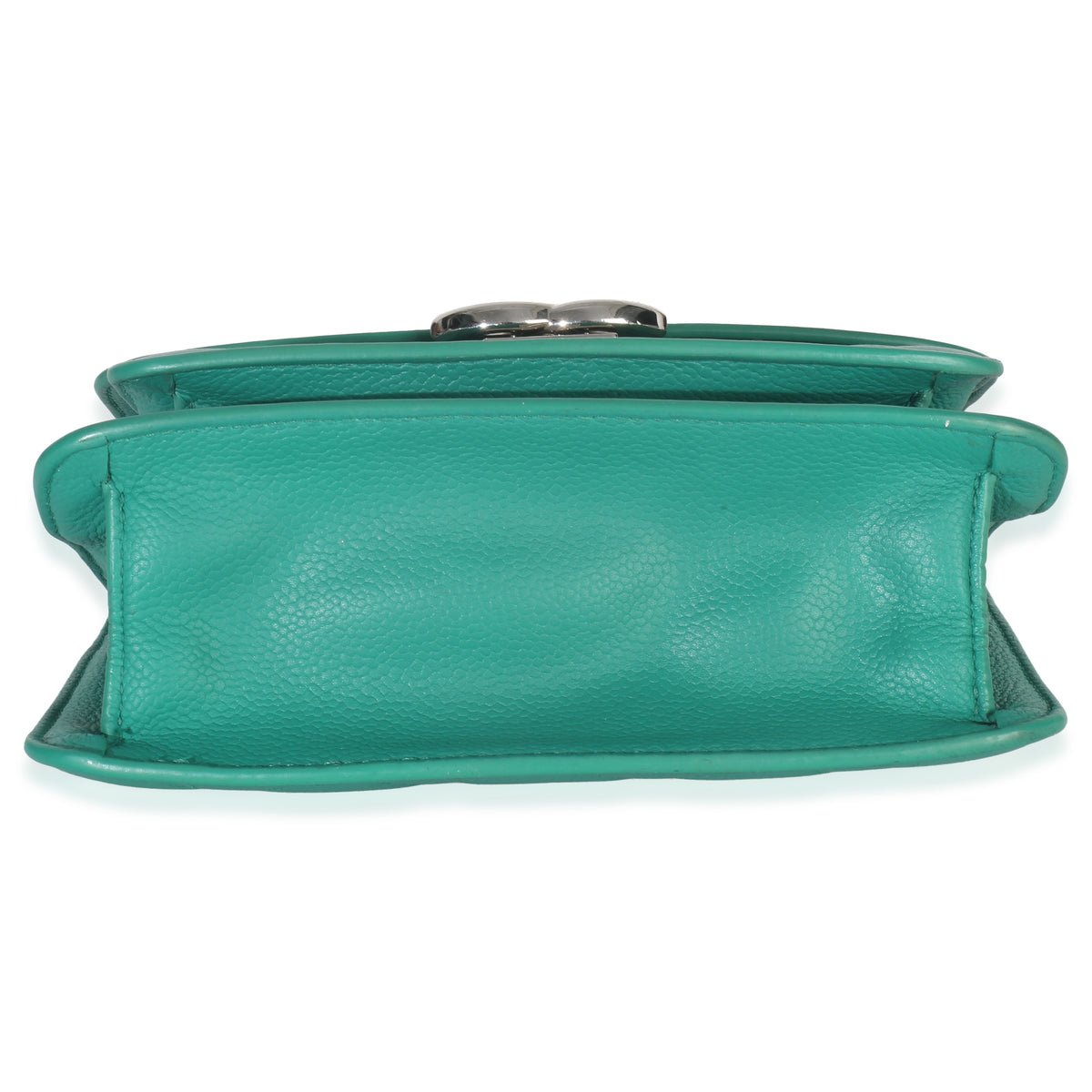 Green Quilted Calfskin Small CC Box Flap Bag