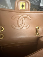 Chanel Tan Quilted Calfskin CC Flap Bag Handbag ad3