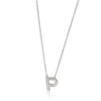 Tiffany & Co. Platinum Diamond Initial P Pendant fv