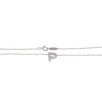Tiffany & Co. Platinum Diamond Initial P Pendant sv